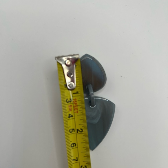 Acrylic Geometric Gray Earrings - Picture 3 of 3